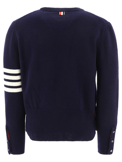 Shop Thom Browne "4-bar" Sweater In Blue