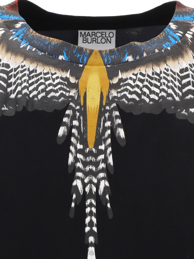 Shop Marcelo Burlon County Of Milan "grizzly Wings" T-shirt In Black