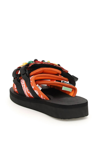 Alanui X Suicoke Fringed Canvas-strap Slides In Multicolor