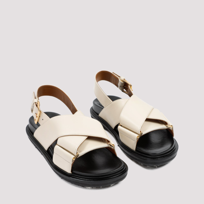 Shop Marni Fussbett Sandals Shoes In White