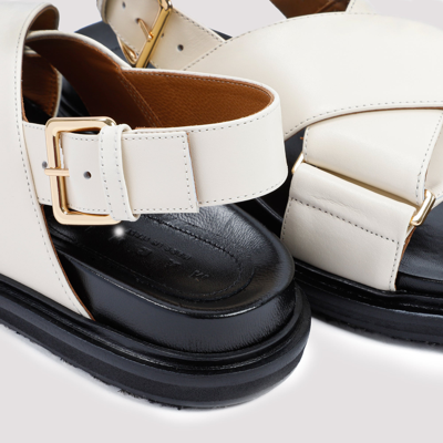 Shop Marni Fussbett Sandals Shoes In White