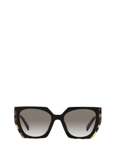 Shop Prada Eyewear Sunglasses In Black/ Medium Tortoise
