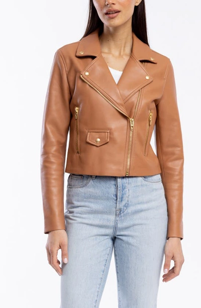 BLANKNYC FAUX LEATHER MOTO JACKET 