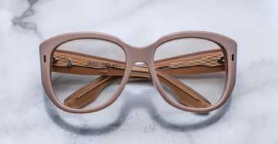 Shop Jacques Marie Mage Roxy - Porter Sunglasses Sunglasses In Beige
