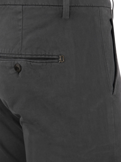 Shop Dondup Gaubert - Slim-fit Gabardine Trousers In Grey
