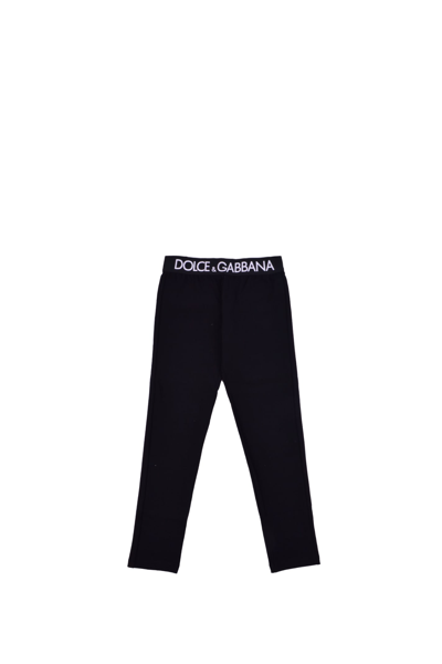 Shop Dolce & Gabbana Interlock Leggings With Logoed Elastic In Back