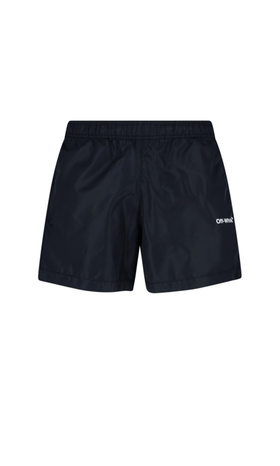 Off-white Off White Surfer Sea Bermuda Shorts In Black