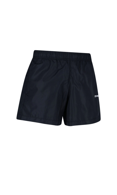 Off-white Off White Surfer Sea Bermuda Shorts In Black