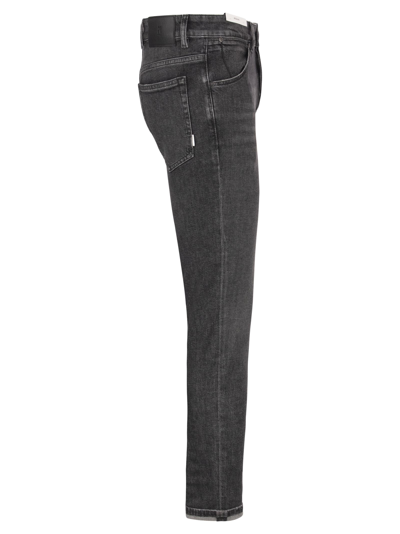 Pt01 Jeans Stretch Vintage Nero In Black