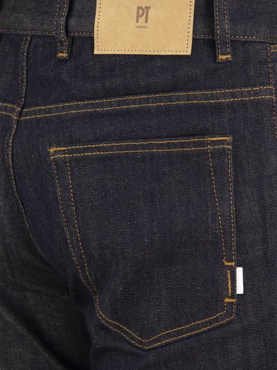 Shop Pt01 Reggae Slim Fit Jeans In Dark Denim