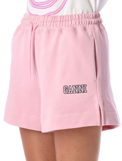 Shop Ganni Drawstring Isoli Shorts In Sweet Lilac