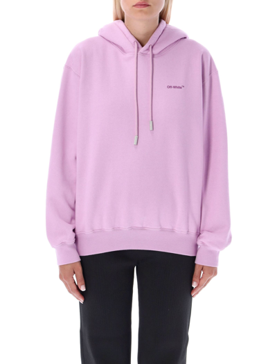 Shop Off-white Diag Regular Hoodie In Lilac