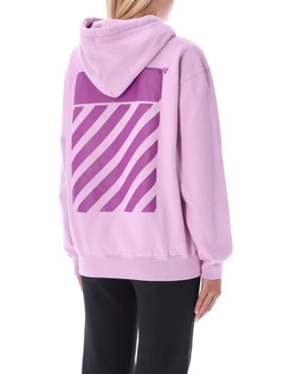 Shop Off-white Diag Regular Hoodie In Lilac