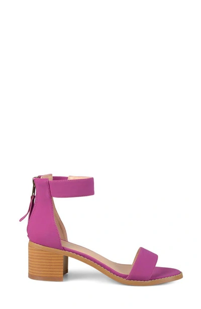 Journee Percy Open Toe Heeled Sandal In Plum
