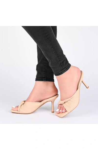 Journee Collection Greer Tru Comfort Foam Twist Sandal In Nude