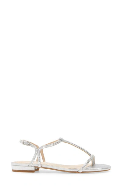 Shop Pelle Moda Barber T-strap Sandal In Silver Metallic Suede