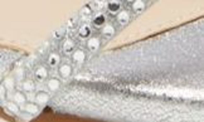 Shop Pelle Moda Barber T-strap Sandal In Silver Metallic Suede