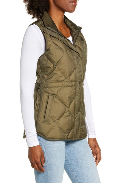 The North Face Westcliffe Water Repellent Down Vest In New Taupe Green