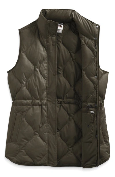 The North Face Westcliffe Water Repellent Down Vest In New Taupe Green