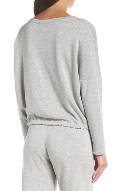 Shop Eberjey Softest Sweats Pajama Top In Heather Grey