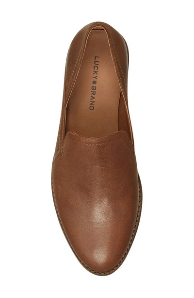 Lucky Brand Ellopy Womens Leather Almond Toe Loafers In Ginger