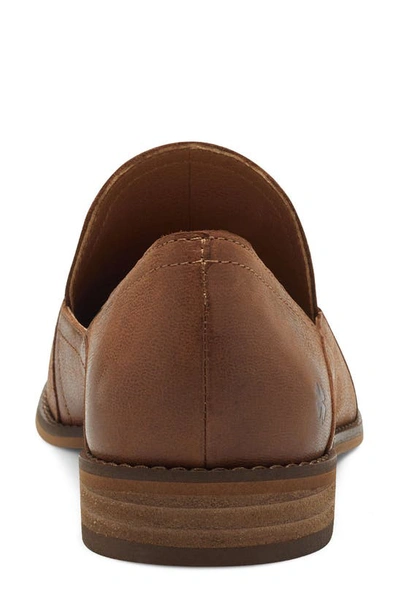 Lucky Brand Ellopy Womens Leather Almond Toe Loafers In Ginger