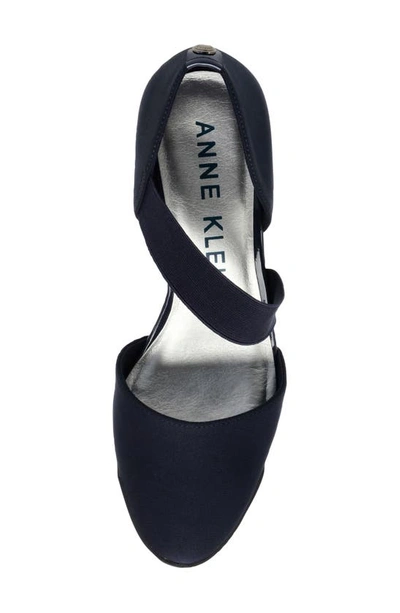 Anne Klein Tara Wedge Pump In Navy Multi