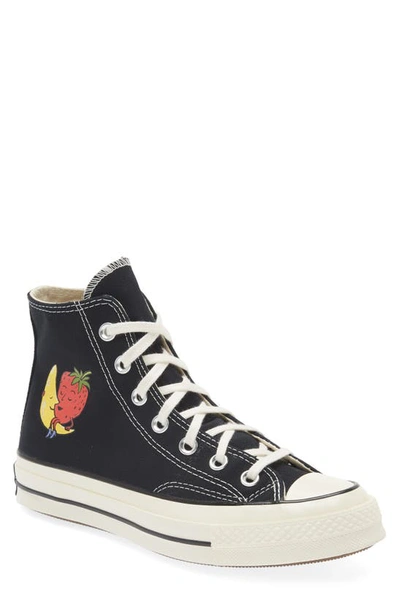Shop Sky High Farm Workwear X Converse Chuck Taylor® All Star® Strawberry & Moon High Top Sneaker In Black