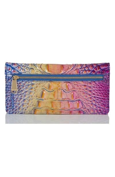 Shop Brahmin Ady Croc Embossed Leather Wallet In Magic Ombre Melbourne