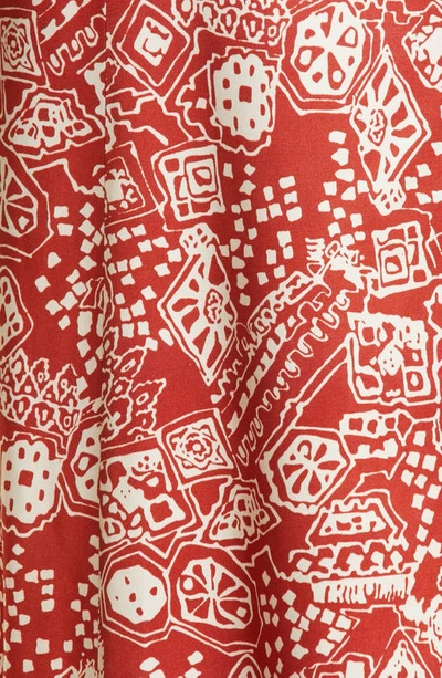 Shop Rebecca Taylor Labyrinth Slip Dress In Labyrinth Print Red