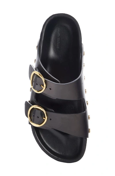 Shop Isabel Marant Lennyo Studded Slide Sandal In Black