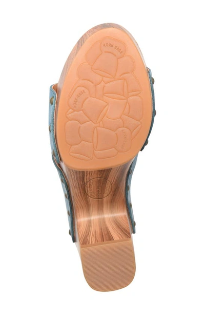 Shop Kork-ease Darra Slide Sandal In Turquoise F/ G