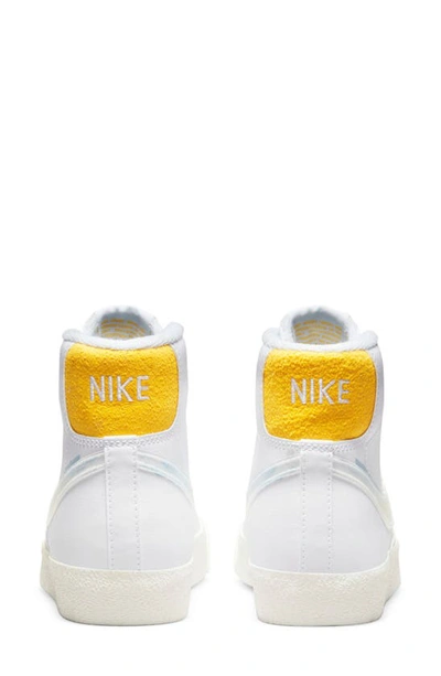 Shop Nike Kids' Blazer Mid '77 Vintage Sneaker In White/ Royal/ Flare/ Sail
