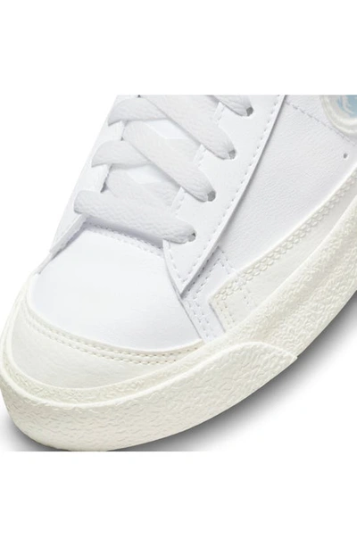Shop Nike Kids' Blazer Mid '77 Vintage Sneaker In White/ Royal/ Flare/ Sail