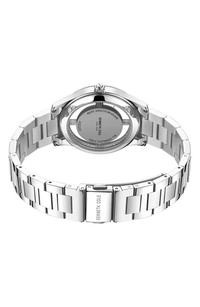 Shop Kenneth Cole Transparent Crystal Bracelet Watch, 38.5mm In Silver