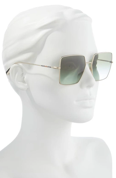 Shop Burberry 58mm Square Sunglasses In Green Gradient