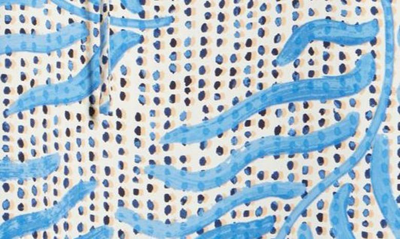 Nic + Zoe Petite Palm Dot Brushstroke-print Tank In Blue Multi