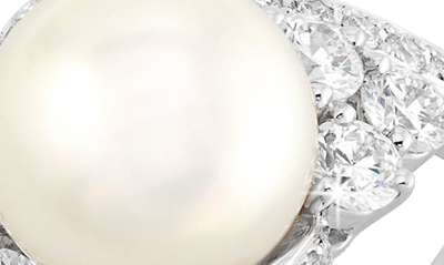 Shop Mikimoto Classic Pearl & Diamond Ring In 18kw