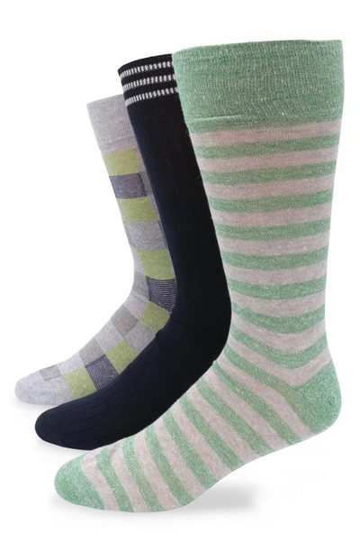Shop Lorenzo Uomo Assorted 3-pack Socks In Navy