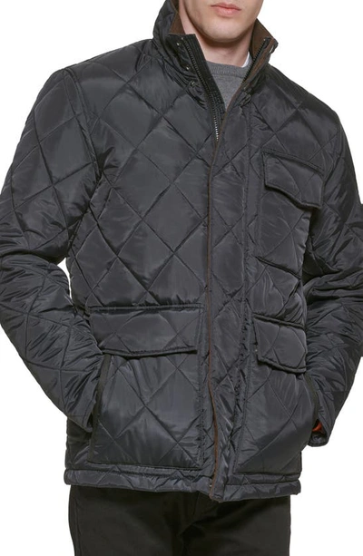 Shop Cole Haan Quilted Field Jacket In Ink