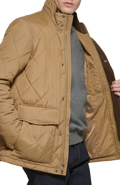 Shop Cole Haan Quilted Field Jacket In Nut
