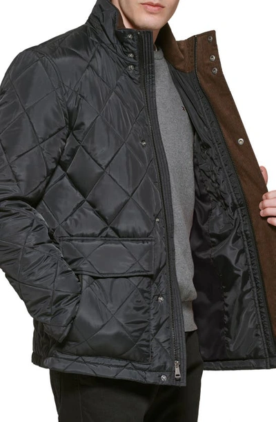 Shop Cole Haan Quilted Field Jacket In Ink