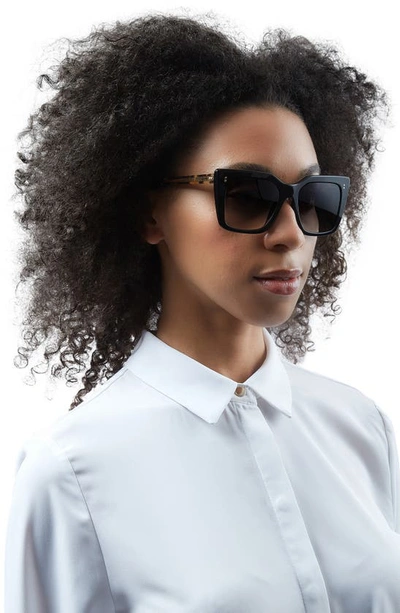 Shop Miu Miu 53mm Square Sunglasses In Black / Grey Gradient