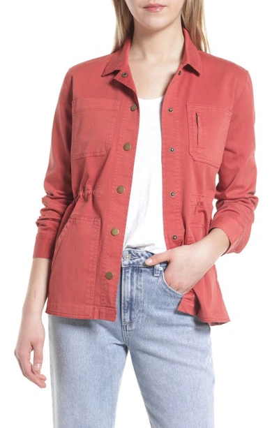 Caslon Utility Jacket In Rust Spice