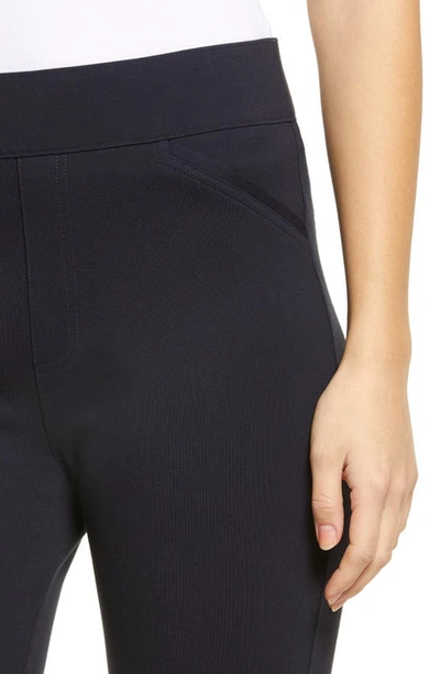 Shop Spanx The Perfect Black Pant Back Seam Skinny Pants In Classic Navy