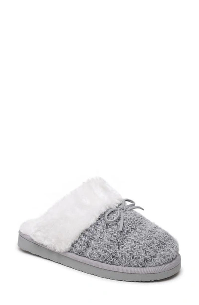 Shop Minnetonka Flurry Scuff Faux Fur Slipper In Grey