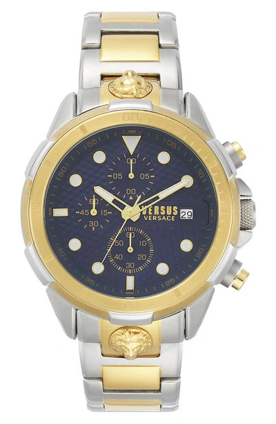 Shop Versus Arrondissement Chronograph Bracelet Watch, 46mm In Blue