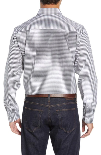 Cutter & Buck Regular Fit Gingham Non-iron Sport Shirt In Charcoal