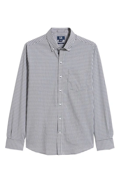 Cutter & Buck Regular Fit Gingham Non-iron Sport Shirt In Charcoal