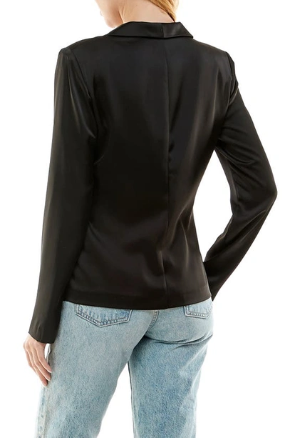 Wayf Merci Tie Waist Top In Black